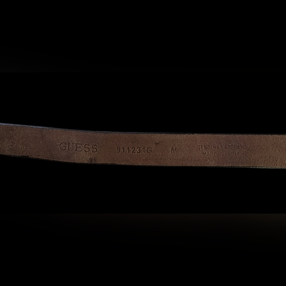 SALE M Genuine Leather Guess Belt Gold Hardware Sz M - Picture 5 of 16